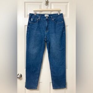 Seven7 Women’s Medium Wash Straight Leg Ankle Jeans Size 14 Casual Denim